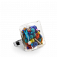 28923 - Glass ring - Carré Mini Mix Perles - Multicolore