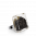 28947 - Bague en verre soufflée - Carré Mini Paillettes - Noir
