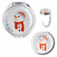 37795 - Set - 1 Handtaschenhalter & 1 Taschenspiegel - Snowman