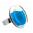 28823 - Glass ring - Cachou Medium Billes - Bleu roi