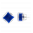 29119 - Stud earrings - Carré Billes - Bleu Foncé