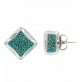29119 - Stud earrings - Carré Billes - Turquoise