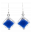 29132 - Hook earrings - Carré Billes - Bleu Foncé