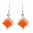 29132 - Hook earrings - Carré Billes - Orange