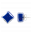 29101 - Stud earrings - Carré Milk - Bleu Foncé