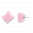 29101 - Pendientes con tuerca de vidrio soplado - Carré Milk - Bubble Gum