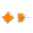 29101 - Stud earrings - Carré Milk - Orange