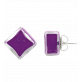 29101 - Stud earrings - Carré Milk - Violet foncé