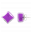 29101 - Orecchini a chiodo - Carré Milk - Violet