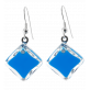 29083 - Hook earrings - Carré Milk - Bleu roi