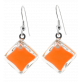 29083 - Hook earrings - Carré Milk - Orange