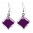 29083 - Hook earrings - Carré Milk - Violet foncé