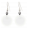 29151 - Pendientes colgantes de vidrio soplado - Cachou Milk - Blanc
