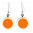29151 - Boucles d\'oreilles crochet en verre soufflées - Cachou Milk - Orange