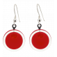 29151 - Hook earrings - Cachou Milk - Rouge foncé