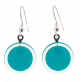 29151 - Hook earrings - Cachou Milk - Turquoise