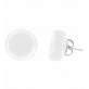 29169 - Pendientes con tuerca de vidrio soplado - Cachou Milk - Blanc