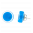 29169 - Boucles d\'oreilles clou en verre soufflées - Cachou Milk - Bleu roi