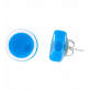 29169 - Pendientes con tuerca de vidrio soplado - Cachou Milk - Bleu roi