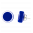 29169 - Boucles d\'oreilles clou en verre soufflées - Cachou Milk - Bleu Foncé