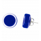29169 - Pendientes con tuerca de vidrio soplado - Cachou Milk - Bleu Foncé