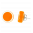 29169 - Boucles d\'oreilles clou en verre soufflées - Cachou Milk - Orange