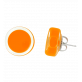 29169 - Pendientes con tuerca de vidrio soplado - Cachou Milk - Orange