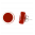 29169 - Boucles d\'oreilles clou en verre soufflées - Cachou Milk - Rouge foncé