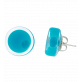 29169 - Pendientes con tuerca de vidrio soplado - Cachou Milk - Turquoise