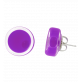 29169 - Pendientes con tuerca de vidrio soplado - Cachou Milk - Violet