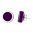 29169 - Boucles d\'oreilles clou en verre soufflées - Cachou Milk - Violet foncé