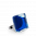 28862 - Bague en verre soufflée - Carré Mini Transparent - Bleu Foncé