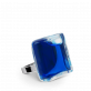 28862 - Glass ring - Carré Mini Transparent - Bleu Foncé