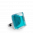 28862 - Bague en verre soufflée - Carré Mini Transparent - Turquoise