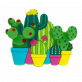 36607 - Support porte 2 brosses à dents - Ani-toothi - Cactus