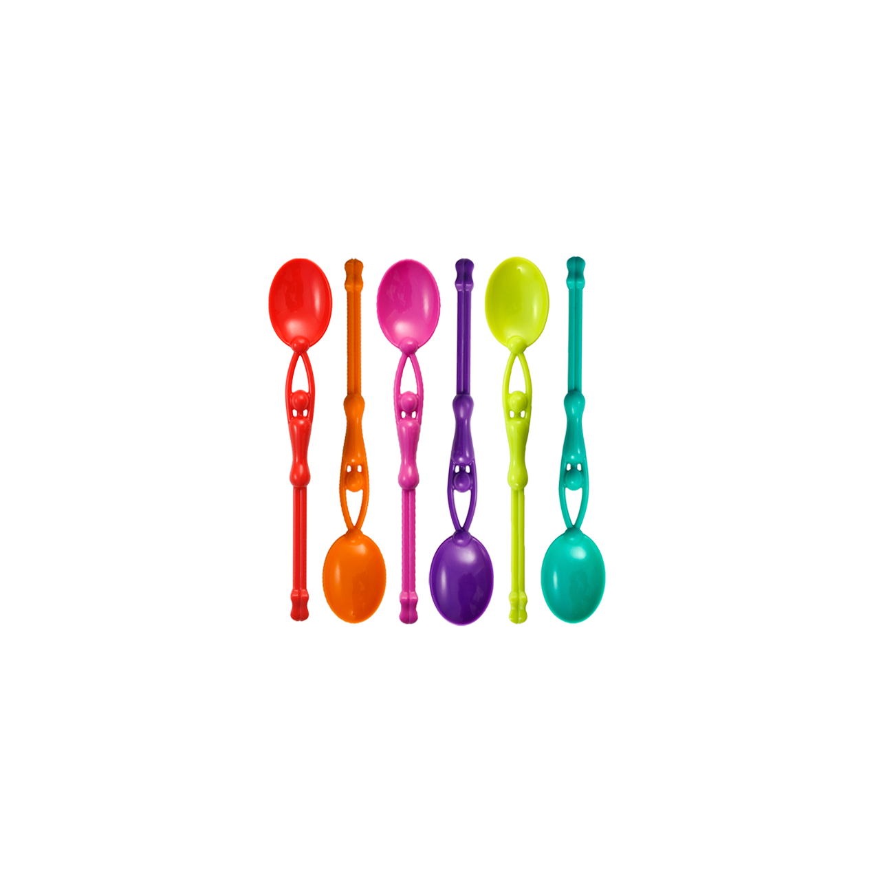Set of 6 teaspoons - Swimming Spoon - Multicolour - Pylones