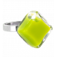 30710 - Glass ring - Losange Nano Milk - Vert Clair
