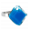 30710 - Glass ring - Losange Nano Milk - Bleu roi