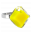 30710 - Glass ring - Losange Nano Milk - Jaune