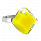 30710 - Glass ring - Losange Nano Milk - Jaune