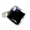 Glass ring - Losange Nano Milk