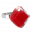 30710 - Glass ring - Losange Nano Milk - Rouge foncé
