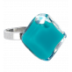 30710 - Glass ring - Losange Nano Milk - Turquoise