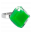 30710 - Glass ring - Losange Nano Milk - Vert foncé
