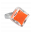 30730 - Glass ring - Losange Nano Billes - Orange