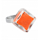 30730 - Glass ring - Losange Nano Billes - Orange