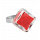 30730 - Glass ring - Losange Nano Billes - Rouge
