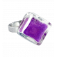 30730 - Glass ring - Losange Nano Billes - Violet