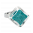 30730 - Glasring - Losange Nano Billes - Turquoise
