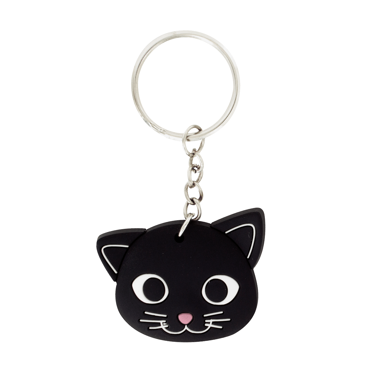 Miniblings chat Porte-clé Porte-clés chat Kitty chat Argent - Bijoux  fantaisie fait main I I Pendentif trousseau de clés Porte-clef : :  Mode